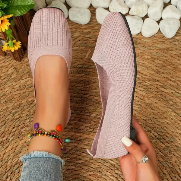 Flat bottomed lazy single shoe women's flying woven breathable casual versatile bean shoes - Image 3