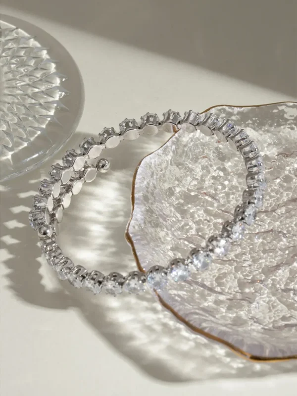 Stainless Steel Inlaid Zircon Bracelet - Image 7
