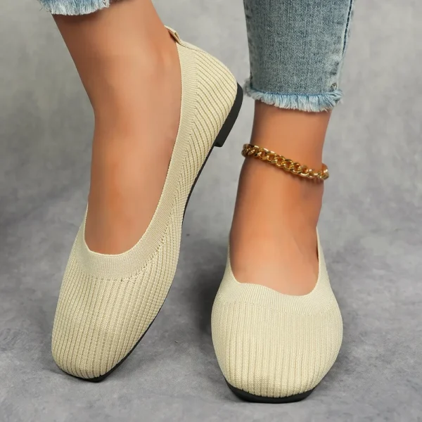 Flat bottomed lazy single shoe women's flying woven breathable casual versatile bean shoes - Image 5