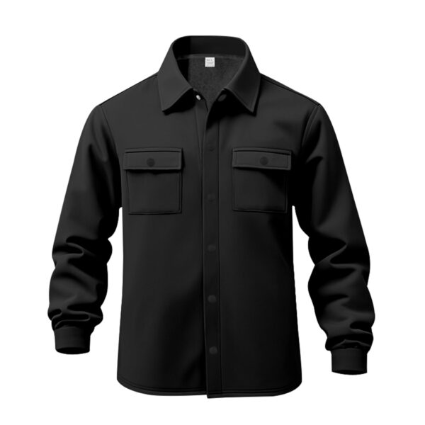 American casual men's single breasted solid color casual jacket jacket for men - Image 2