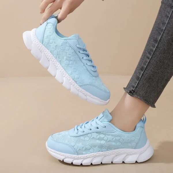 Lace Up Round Toe Star Mesh Athletic - Image 7