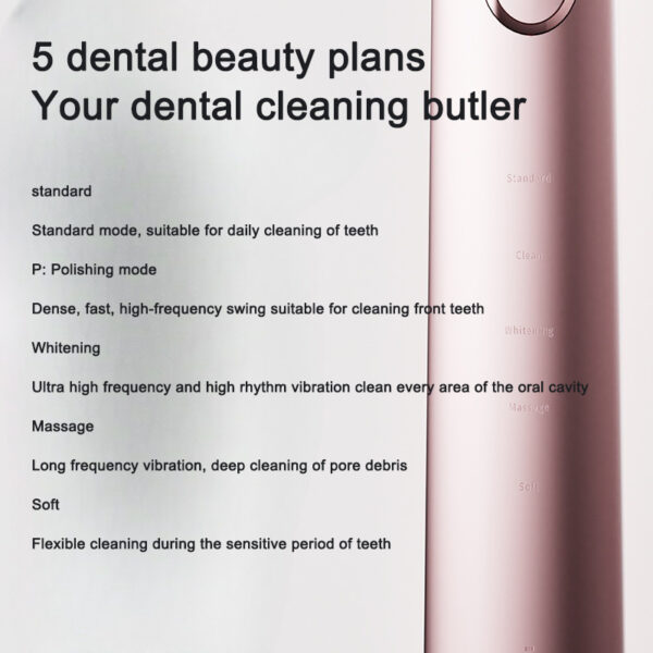 Adult electric toothbrush with three sides rechargeable sonic vibration waterproof electric toothbrush - Image 2