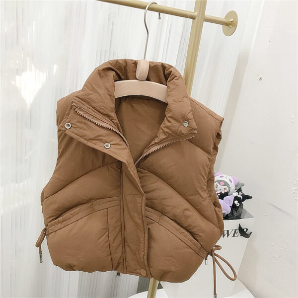 Children's standing collar cotton jacket vest winter loose vest for boys and girls camisole medium and small children's sweater - Image 6