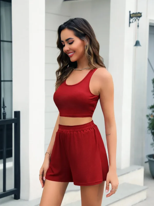 Scoop Neck Tank and Shorts Set - Image 8