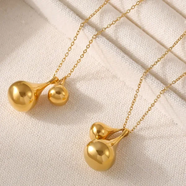 Simple and versatile stainless steel gold-plated sweater chain jewelry - Image 3