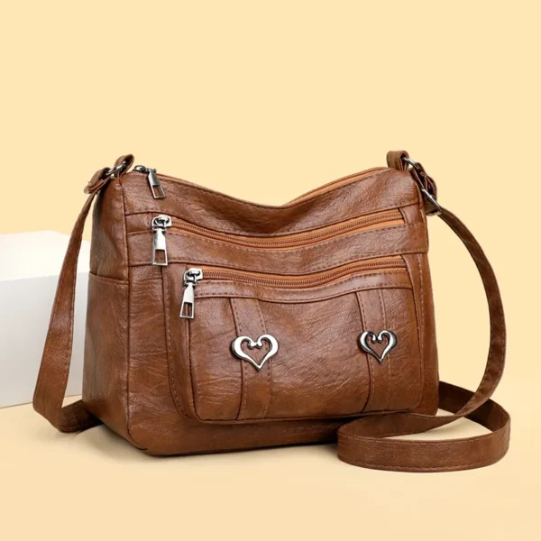 PU Leather Multi-Pockets Crossbody Bag - Image 2