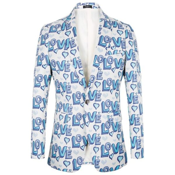Cute mens jacket slim fit Halloween print floral Men suits blazer euro plus size 4XL Tuxedo prom men clothing - Image 7