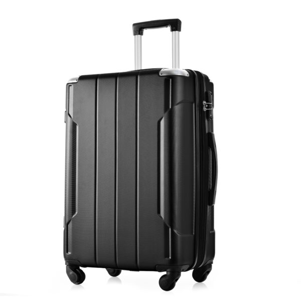 Hardshell Luggage Sets 3 Pcs Spinner Suitcase with TSA Lock Lightweight 20''24''28'' Black + ABS - Image 12