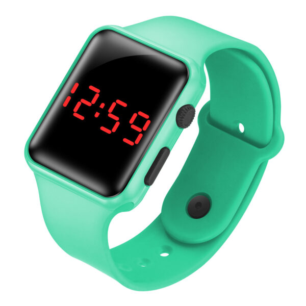 LED electronic watch/student fashion sports LED Apple square silicone electronic watch - Image 17