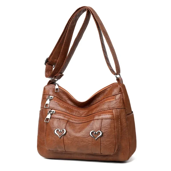 PU Leather Multi-Pockets Crossbody Bag - Image 5