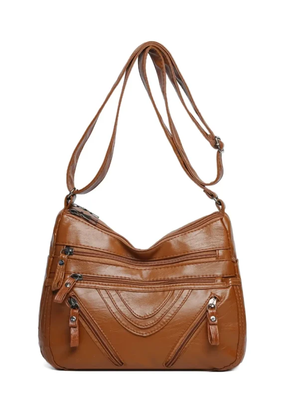 PU Multi-Compartment Crossbody Bag - Image 3