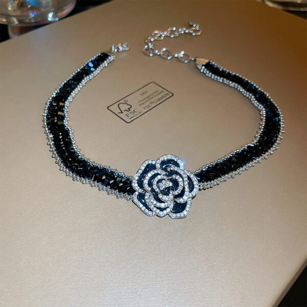 Alloy Crystal Rose Necklace - Image 5