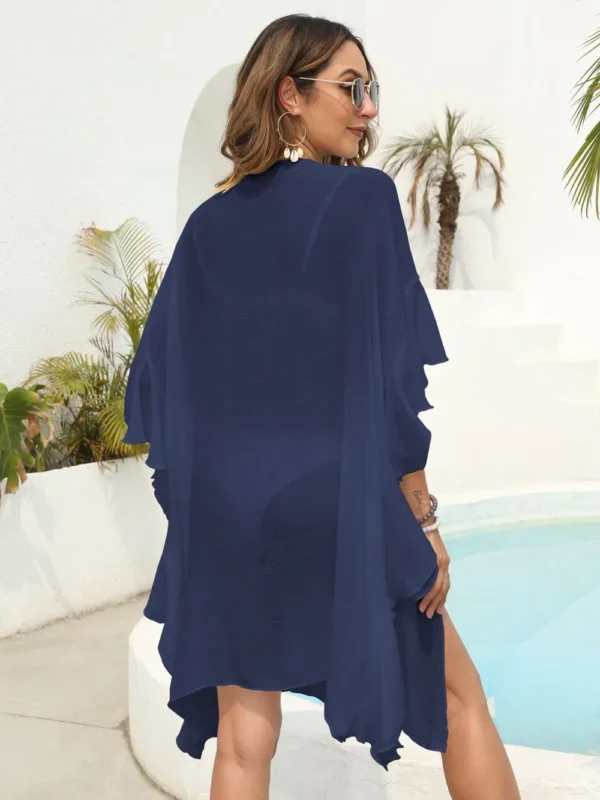 Women's loose beach vacation sun protection jacket bikini top and cover up shirt - Image 14