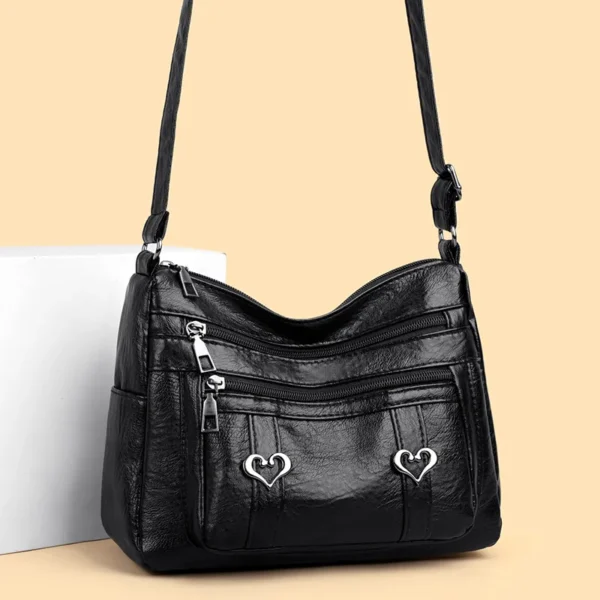 PU Leather Multi-Pockets Crossbody Bag - Image 8