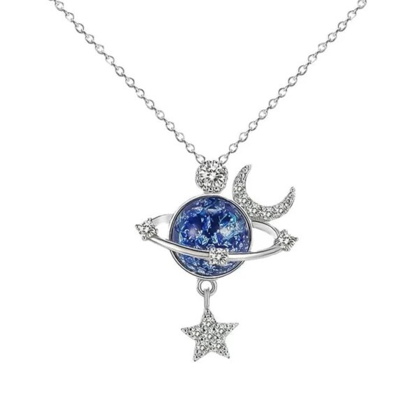 Starry Sky Global Moon Star Set Zircon Necklace Women's Fashion Clavicle Chain - Image 5