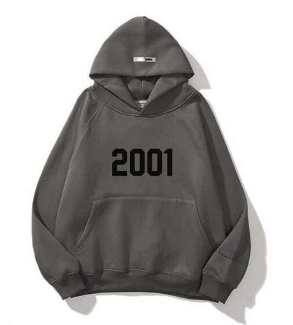 New style shoulder sleeves, double-layer hat, double line trendy brand hoodie, high street loose and plush 2001 word hoodie for men  Women's Hoodie - Image 4