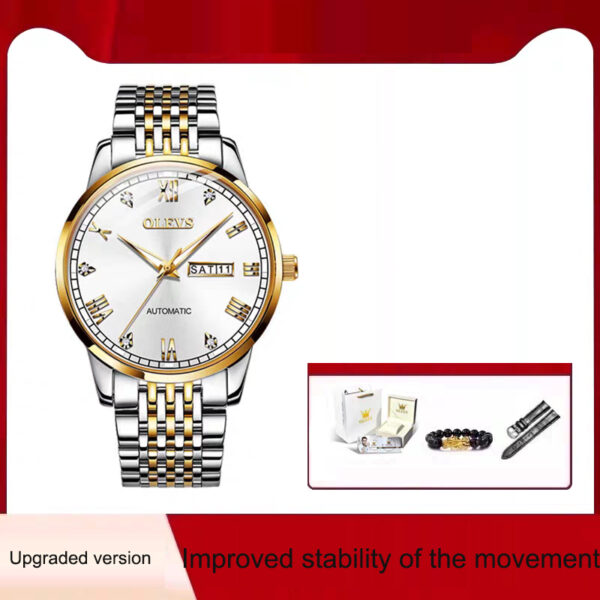 Men's Watch Men's Mechanical Watch Fully Automatic Simple Wind Waterproof Night Light Watch - Image 5