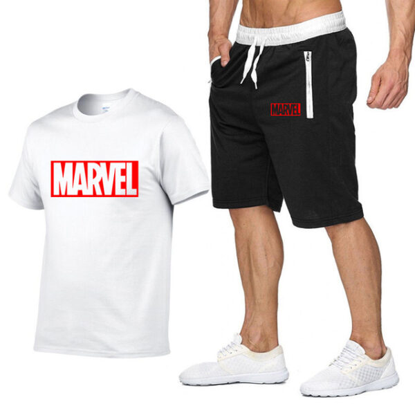 Summer Casual Cotton T Shirts+Shorts Men Sets Brand Clothing Two Pieces Tracksuit - Image 15