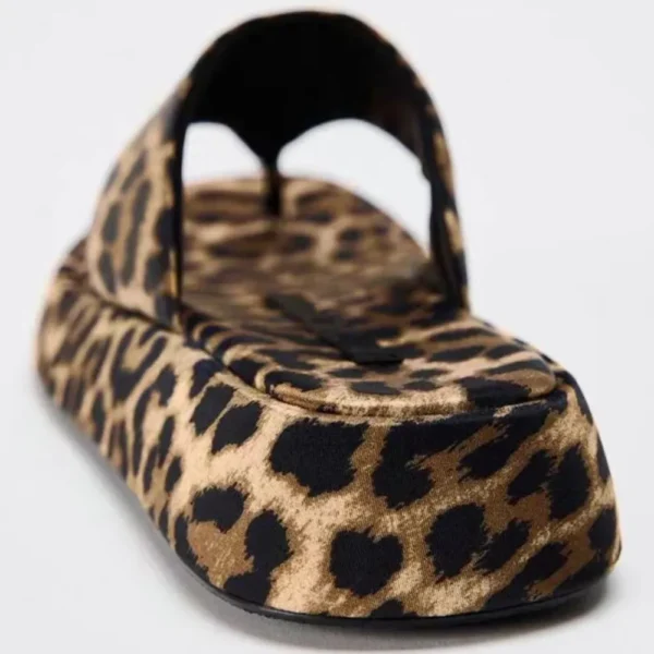 Leopard Toe Post Sandals - Image 3