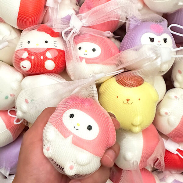 Netbag Egg Boy Party Pinch Music Stress Relief Toy Slow Rebound Ventilatory Artifact Cartoon Stress Relief Student Small Gift Item - Image 10