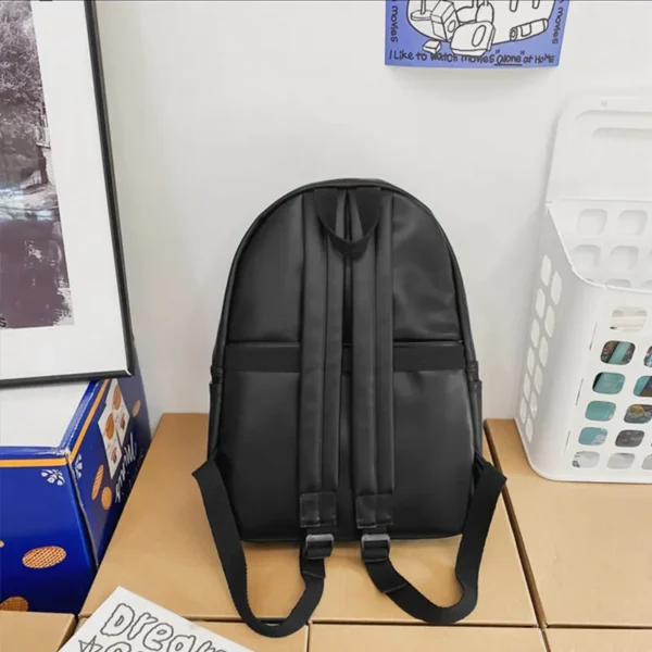 PU Leather Zip Backpack Bag - Image 5