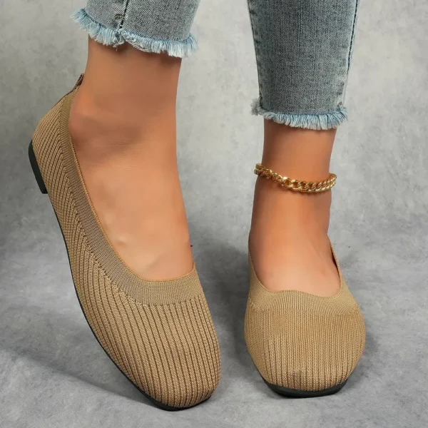 Flat bottomed lazy single shoe women's flying woven breathable casual versatile bean shoes - Image 2