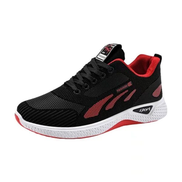 Men's shoes, trendy shoes, spring and summer waterproof and anti slip shoes, new casual shoes, soft soled running shoes, black mesh sports shoes for men - Image 5