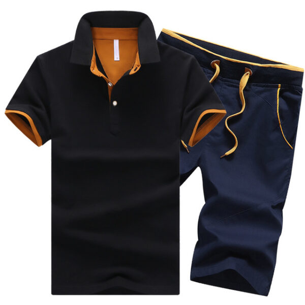 Polo shirt Cotton Mens Sets Summer Button Polo Shirts Sets Turn Down Mens Shorts 4XL Men Clothes 2 Piece Set Elastic Waist Shorts - Image 13