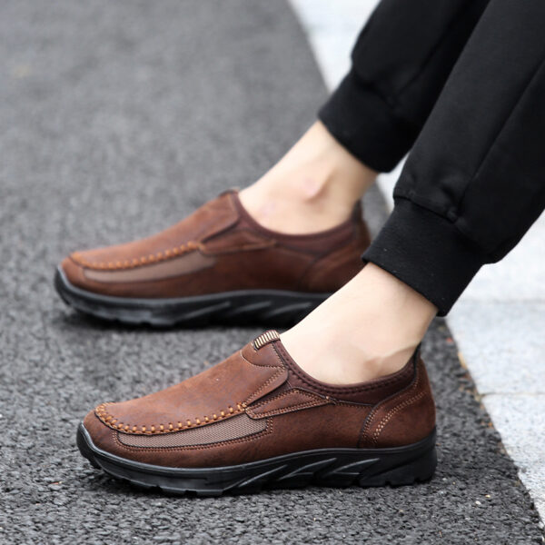Men's shoes, fashionable and breathable, men's business shoes, British lazy shoes, dad's single shoes, casual shoes, men's shoes - Image 2