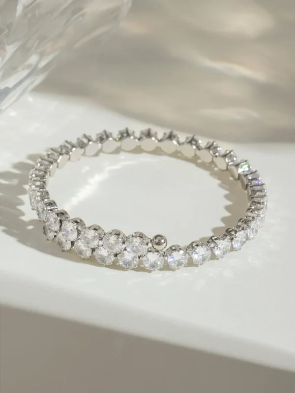 Stainless Steel Inlaid Zircon Bracelet - Image 9