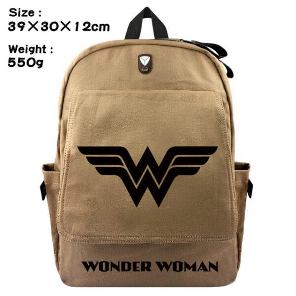 Wonder Woman Canvas Travel Backpack Bag - Image 2