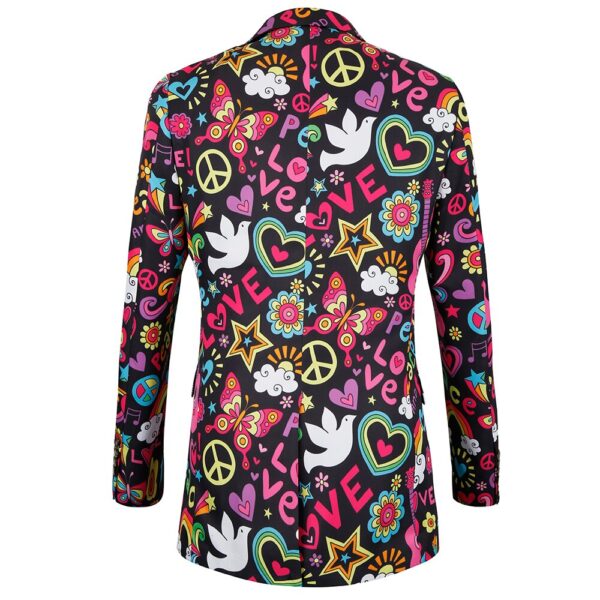 Cute mens jacket slim fit Halloween print floral Men suits blazer euro plus size 4XL Tuxedo prom men clothing - Image 2