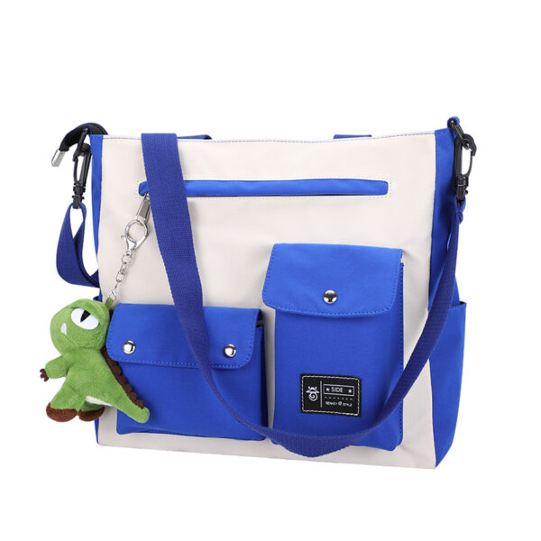 New textured small square bag Western-style canvas student all match one shoulder women's bag messenger bag - Image 6