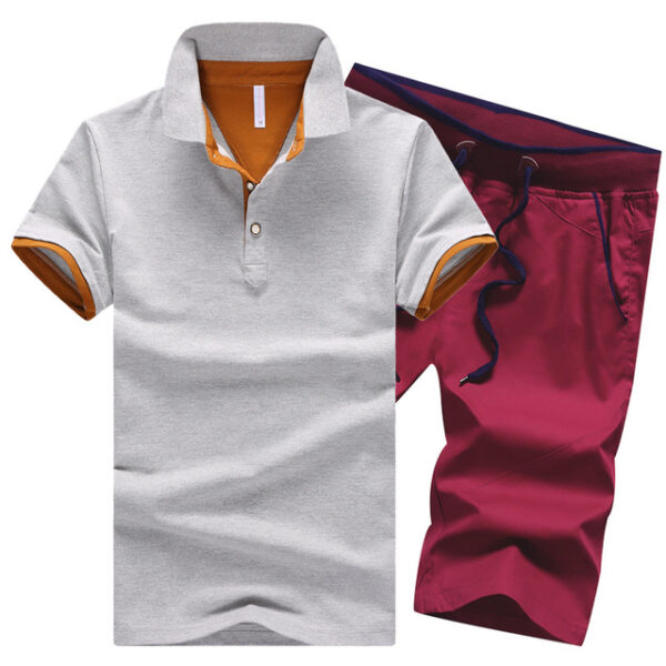 Polo shirt Cotton Mens Sets Summer Button Polo Shirts Sets Turn Down Mens Shorts 4XL Men Clothes 2 Piece Set Elastic Waist Shorts - Image 15
