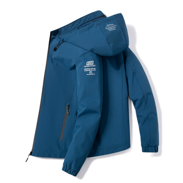 New hooded jacket for men, spring and autumn trendy casual jacket, sports top for men - Image 2