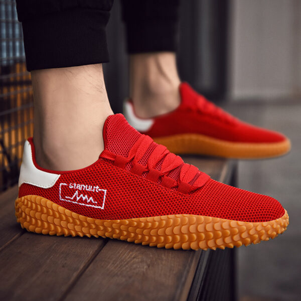 Spring and Summer Flying Woven Casual Shoes Large Men's Shoes Beathable Korean Forrest Gump Sneakers - Image 3