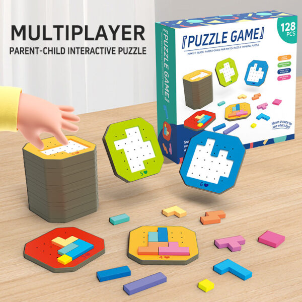 Intelligence Puzzle Game Colorful Block Thinking Puzzle Tetris Puzzle Parent Child Double Battle Focus - Image 2