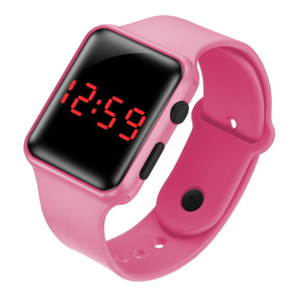 LED electronic watch/student fashion sports LED Apple square silicone electronic watch - Image 15