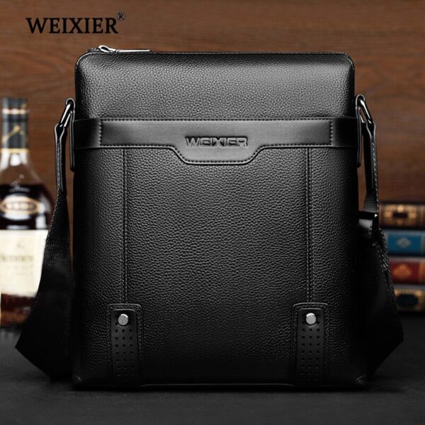 WEIXIER New Fashion PU Leather Men Messenger Bags Casual Men's Small Shoulder Bag Crossbody Business Men's Handbag Small - Image 2