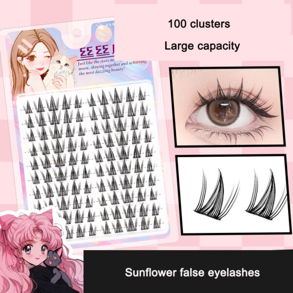 Sunflower Comics Pure Desire Eyelash Simulation Natural Thickening Large Segmented Trilogy False Eyelash Laziness - Image 25