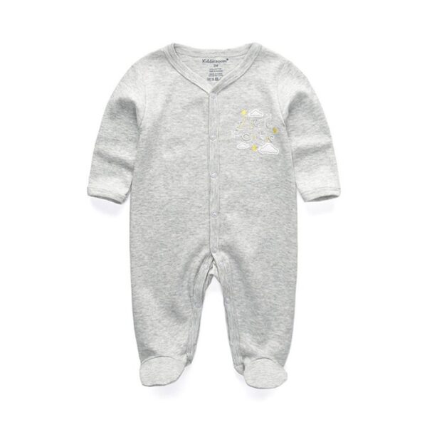 Newborn pure cotton double button crawling clothes baby jumpsuit closed door children's clothing - Image 18