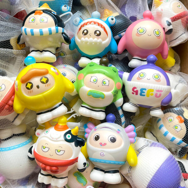 Netbag Egg Boy Party Pinch Music Stress Relief Toy Slow Rebound Ventilatory Artifact Cartoon Stress Relief Student Small Gift Item - Image 2