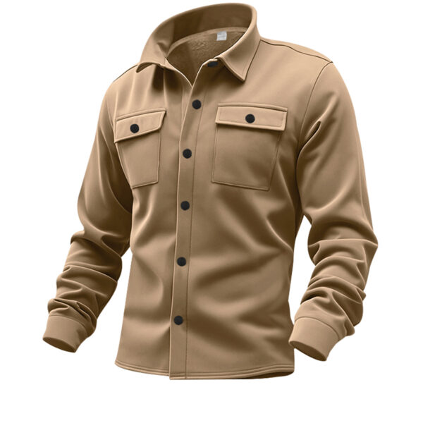 American casual men's single breasted solid color casual jacket jacket for men - Image 10