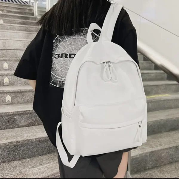 PU Leather Zip Backpack Bag - Image 16