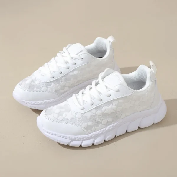 Lace Up Round Toe Star Mesh Athletic - Image 2