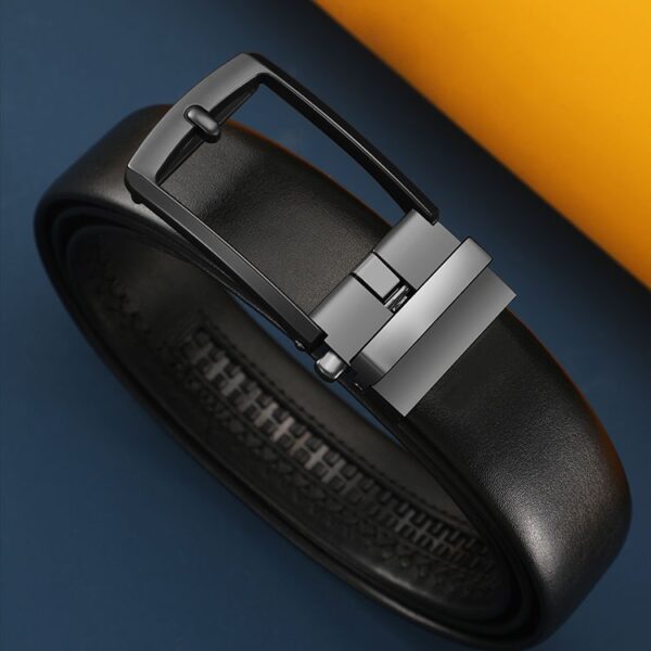 New Men's Two-layer Genuine Cowhide Belt Casual High-end Imitation Pin Buckle Trouser Waist