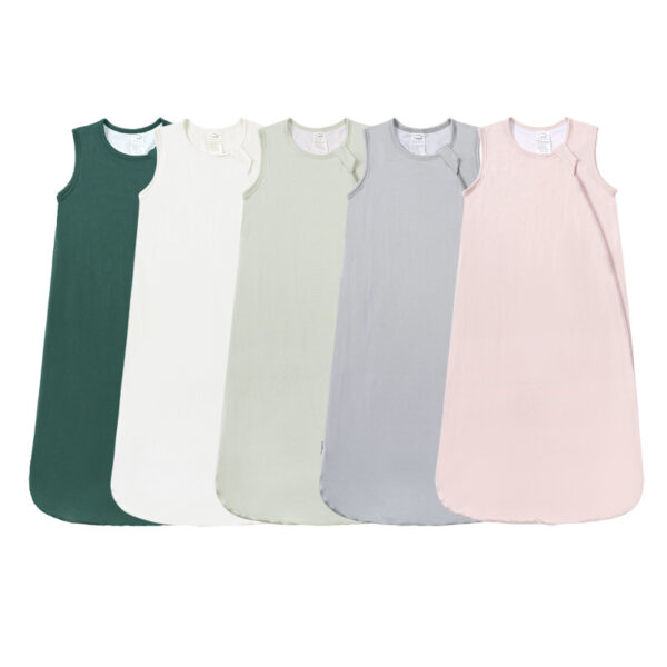 Baby sleeping bag spring summer autumn bamboo fiber all season universal children's anti kick sleeveless baby sleeping bag - Image 2