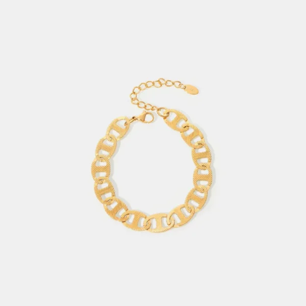 Handmade chain plated with genuine gold titanium steel material women's bracelet - Image 3
