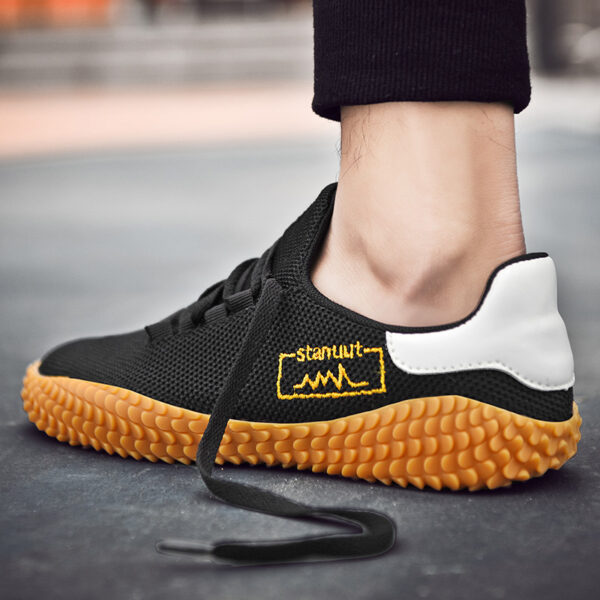 Spring and Summer Flying Woven Casual Shoes Large Men's Shoes Beathable Korean Forrest Gump Sneakers - Image 2