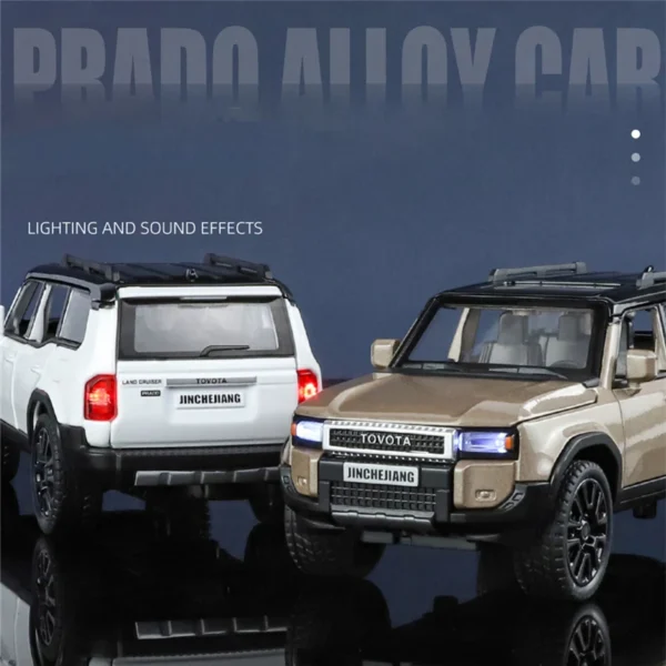 1: 32 Prado car model alloy sound and light simulation SUV domineering off-road vehicle boy toy car decoration - Image 4